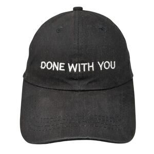 Done With You Slideback Baseball Cap Black OS Adjustable Embroidered Rue21 Etc!